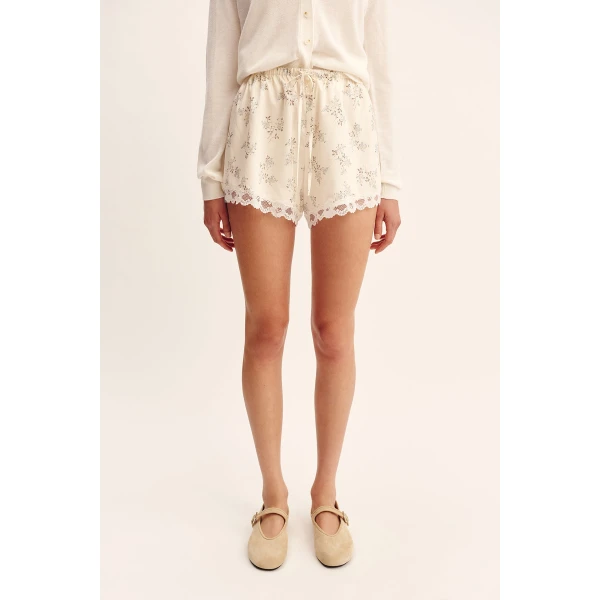 Posse Elodie Short - Blue Blooms – sustainable Shorts in Blue from Australian designer at Luxury Shoes .
