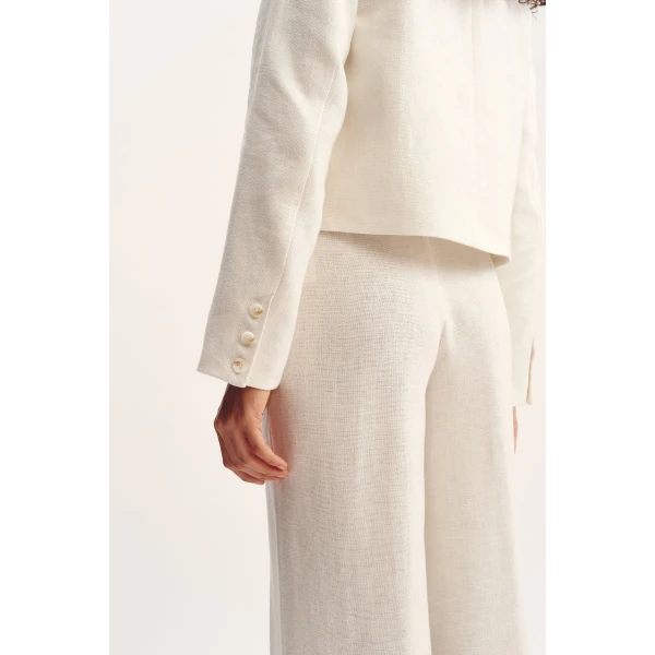 Posse Emma Jacket - Cream – sustainable Jackets in Ivory from Australian designer at Luxury Shoes .