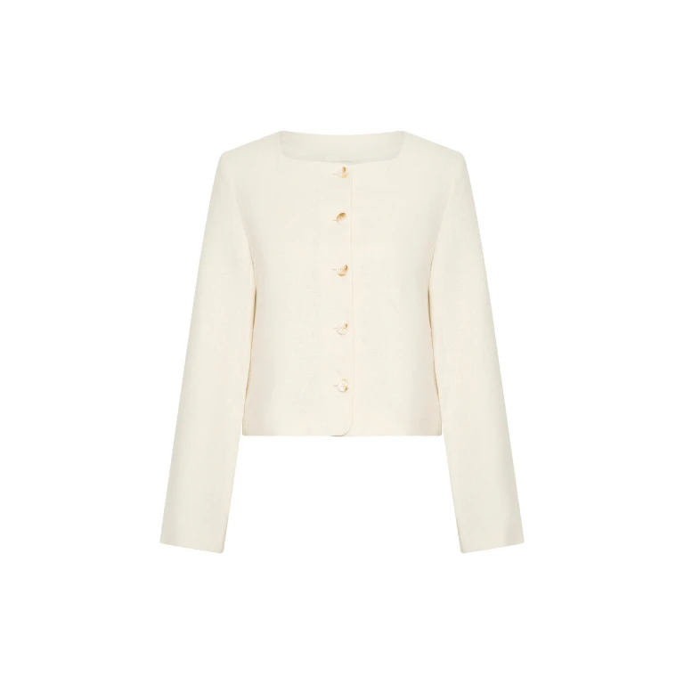 Posse Emma Jacket - Cream – sustainable Jackets in Ivory from Australian designer at Luxury Shoes .