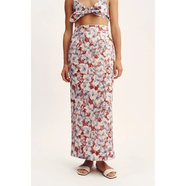 Posse Emma Pencil Skirt - Lily Garden – sustainable Skirts in Multicolour from Australian designer at Luxury Shoes .