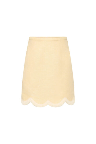 Posse Essie Mini Skirt - Dusty Citron – sustainable Skirts in Yellow from Australian designer at Luxury Shoes .
