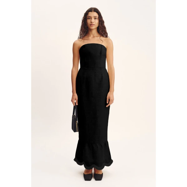 Posse Essie Strapless Dress - Black – sustainable Dresses in Black from Australian designer at Luxury Shoes .