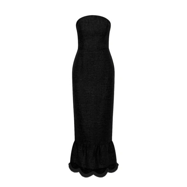 Posse Essie Strapless Dress - Black – sustainable Dresses in Black from Australian designer at Luxury Shoes .