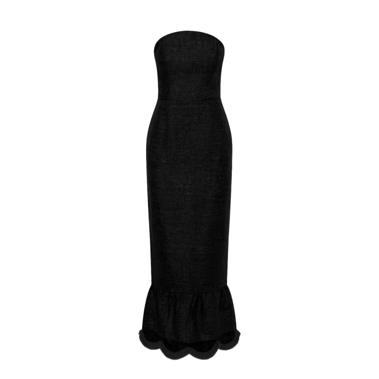 Posse Essie Strapless Dress - Black – sustainable Dresses in Black from Australian designer at Luxury Shoes .