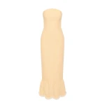 Posse Essie Strapless Dress - Dusty Citron – sustainable Dresses in Yellow from Australian designer at Luxury Shoes .
