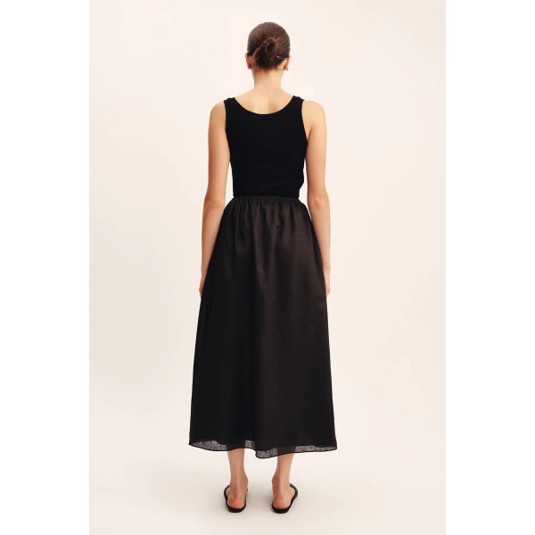 Posse Ginny Skirt - Black – sustainable Skirts in Black from Australian designer at Luxury Shoes .