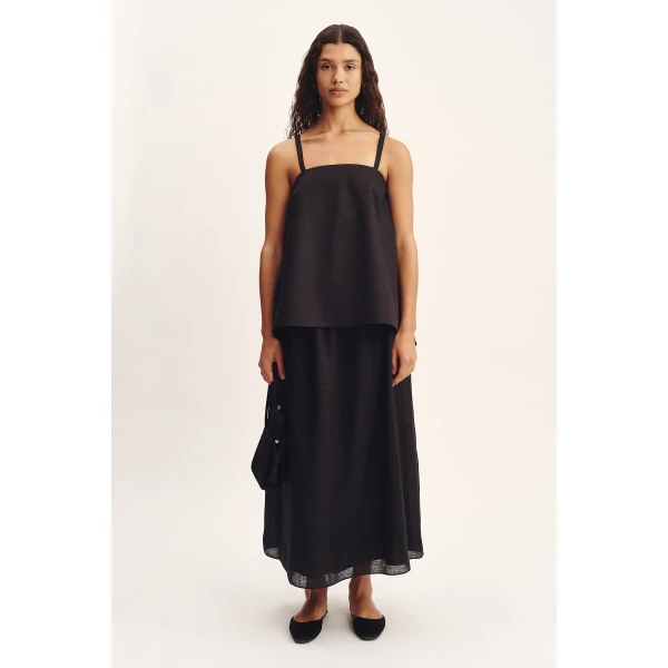 Posse Ginny Top - Black – sustainable Tops in Black from Australian designer at Luxury Shoes .