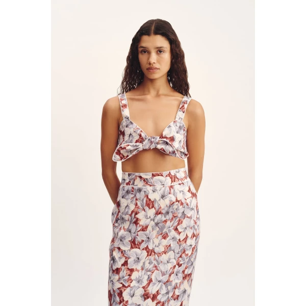Posse Luna Bandeau - Lily Garden – sustainable Tops in Multicolour from Australian designer at Luxury Shoes .