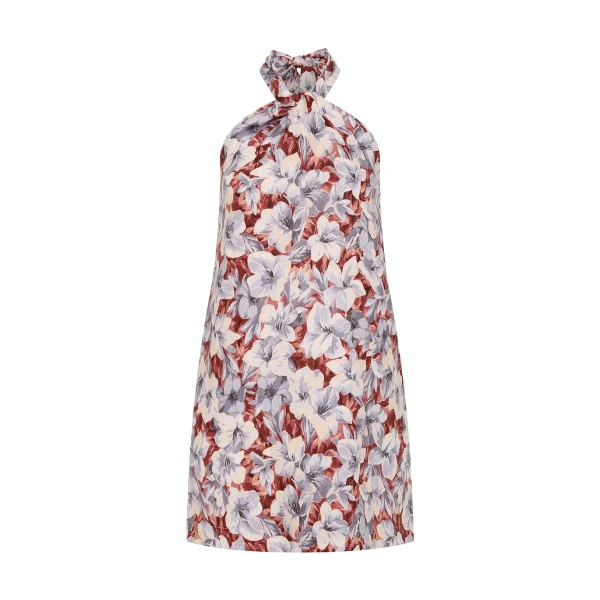 Posse Luna Halter Mini Dress - Lily Garden – sustainable Dresses in Multicolour from Australian designer at Luxury Shoes .