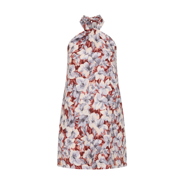 Posse Luna Halter Mini Dress - Lily Garden – sustainable Dresses in Multicolour from Australian designer at Luxury Shoes .