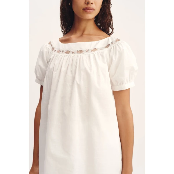 Posse Marilyn Blouse - Vintage White – sustainable Tops in White from Australian designer at Luxury Shoes .