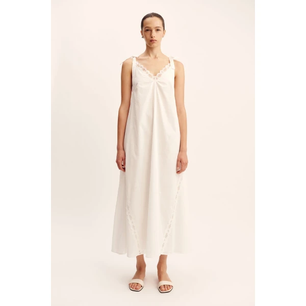 Posse Marilyn Shift Dress - Vintage White – sustainable Dresses in White from Australian designer at Luxury Shoes .
