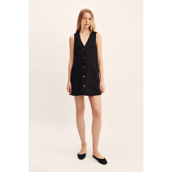 Posse Nancy Mini Dress - Black – sustainable Dresses in Black from Australian designer at Luxury Shoes .