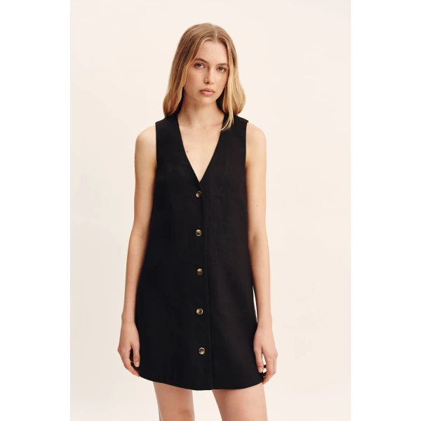Posse Nancy Mini Dress - Black – sustainable Dresses in Black from Australian designer at Luxury Shoes .