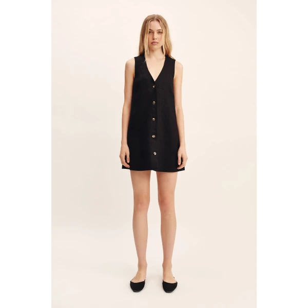 Posse Nancy Mini Dress - Black – sustainable Dresses in Black from Australian designer at Luxury Shoes .