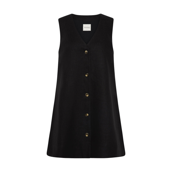 Posse Nancy Mini Dress - Black – sustainable Dresses in Black from Australian designer at Luxury Shoes .