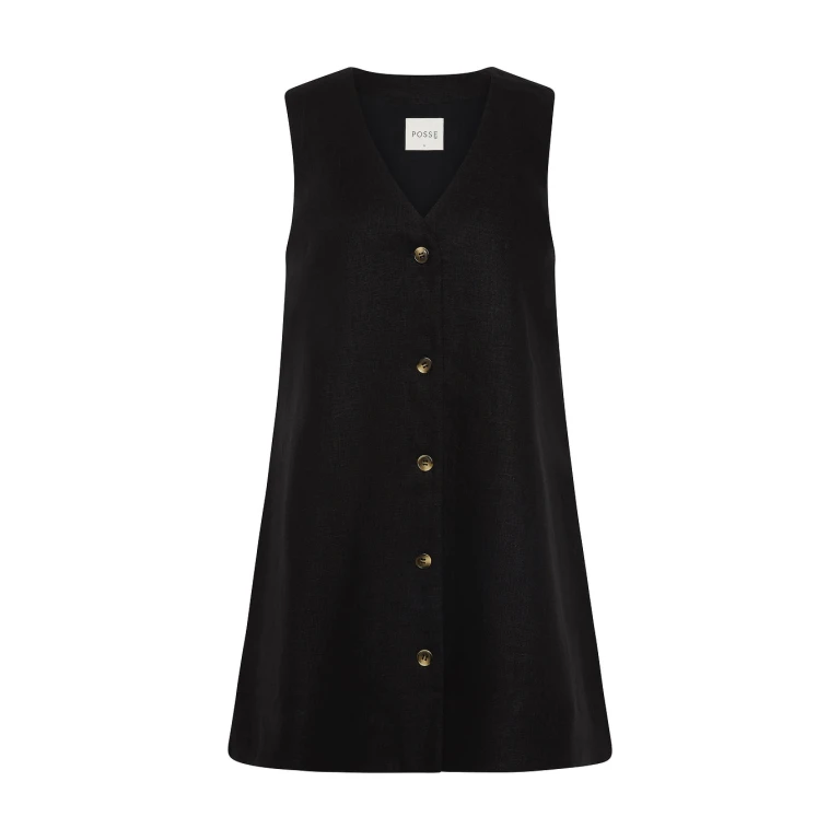 Posse Nancy Mini Dress - Black – sustainable Dresses in Black from Australian designer at Luxury Shoes .