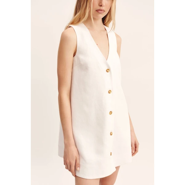Posse Nancy Mini Dress - Ivory – sustainable Dresses in Ivory from Australian designer at Luxury Shoes .