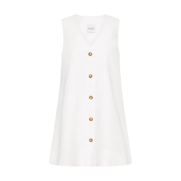 Posse Nancy Mini Dress - Ivory – sustainable Dresses in Ivory from Australian designer at Luxury Shoes .