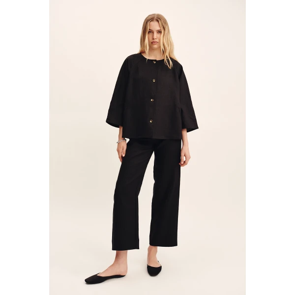 Posse Olivia Blouse - Black – sustainable Tops in Black from Australian designer at Luxury Shoes .