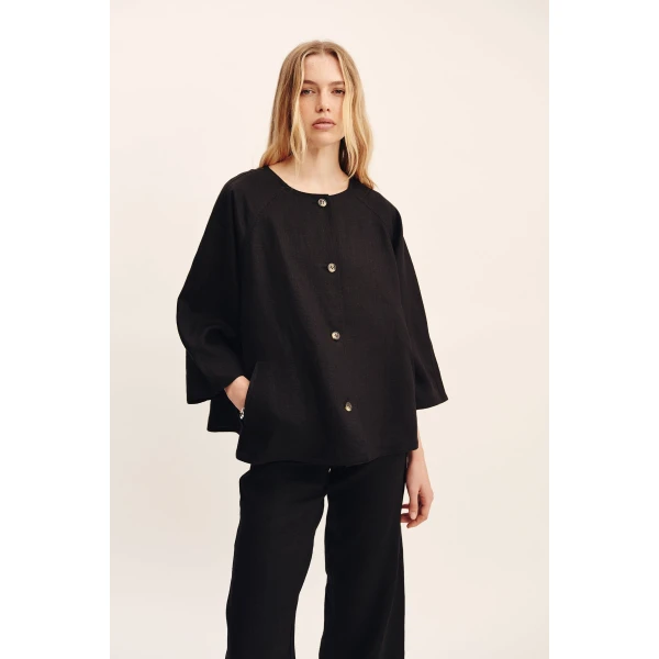 Posse Olivia Blouse - Black – sustainable Tops in Black from Australian designer at Luxury Shoes .