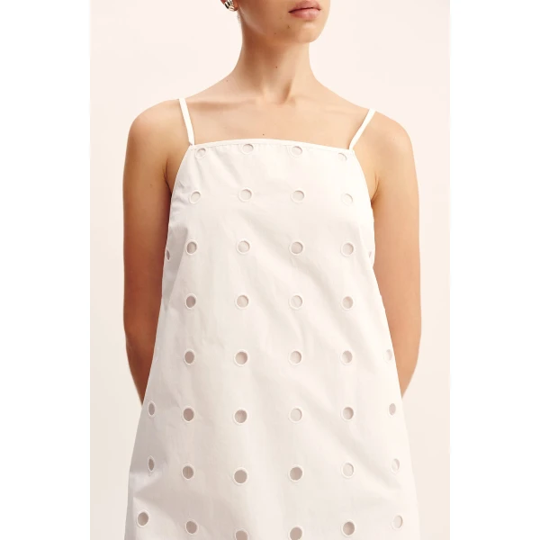 Posse Peggy Mini Dress - Vintage White – sustainable Dresses in White from Australian designer at Luxury Shoes .