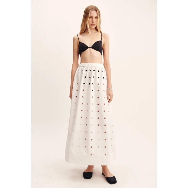 Posse Peggy Skirt - Vintage White – sustainable Skirts in White from Australian designer at Luxury Shoes .