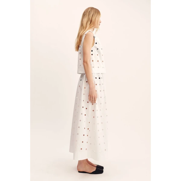 Posse Peggy Top - Vintage White – sustainable Tops in White from Australian designer at Luxury Shoes .