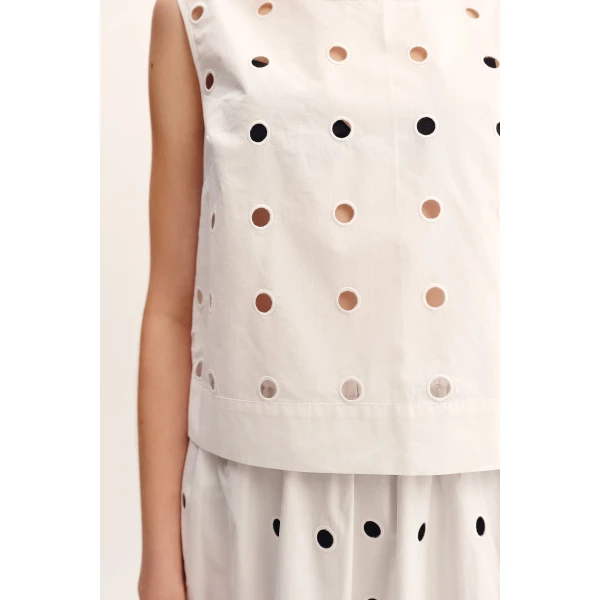 Posse Peggy Top - Vintage White – sustainable Tops in White from Australian designer at Luxury Shoes .