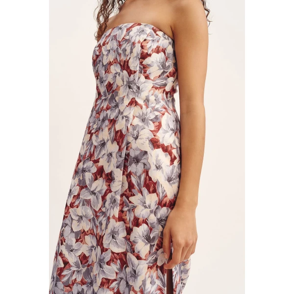 Posse Rosalie Strapless Dress - Lily Garden – sustainable Dresses in Multicolour from Australian designer at Luxury Shoes .