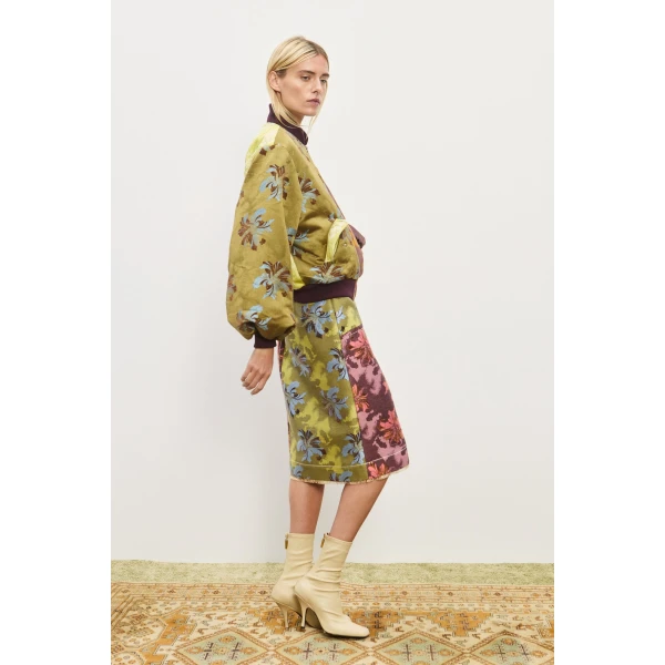 Alemais Contemporary Wardrobe Jacket Adriana Jacquard Bomber Jacket — designer powerwear from Luxury Shoes 