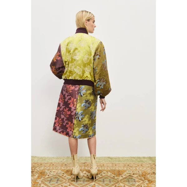 Alemais Contemporary Wardrobe Jacket Adriana Jacquard Bomber Jacket — designer powerwear from Luxury Shoes 