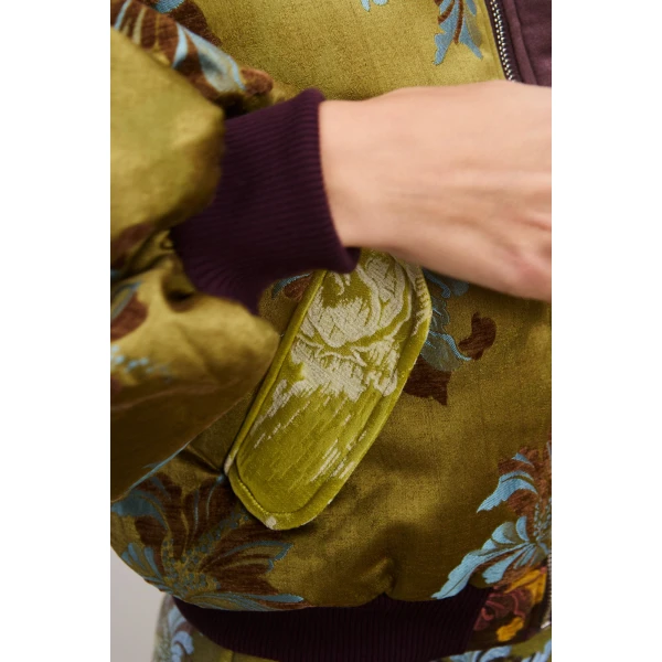 Alemais Contemporary Wardrobe Jacket Adriana Jacquard Bomber Jacket — designer powerwear from Luxury Shoes 