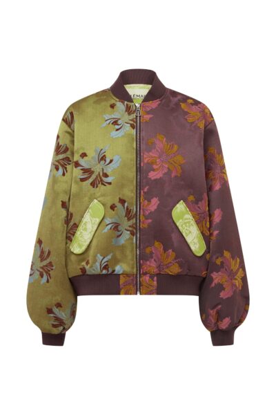 Alemais Contemporary Wardrobe Jacket Adriana Jacquard Bomber Jacket — designer powerwear from Luxury Shoes 