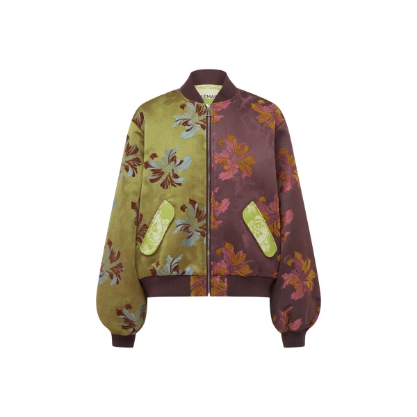 Alemais Contemporary Wardrobe Jacket Adriana Jacquard Bomber Jacket — designer powerwear from Luxury Shoes 