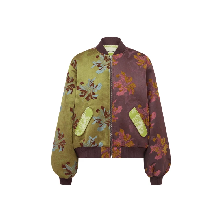 Alemais Contemporary Wardrobe Jacket Adriana Jacquard Bomber Jacket — designer powerwear from Luxury Shoes 