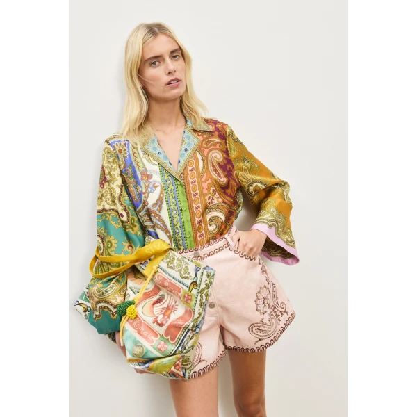 Alemais Contemporary Wardrobe Short Akia Denim Short — designer powerwear from Luxury Shoes 