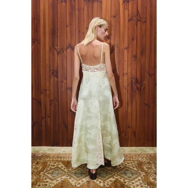Alemais Contemporary Wardrobe Dress_Midi Apollonia Pistachio Slip Dress — designer powerwear from Luxury Shoes 