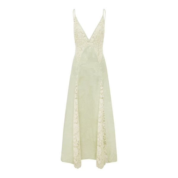 Alemais Contemporary Wardrobe Dress_Midi Apollonia Pistachio Slip Dress — designer powerwear from Luxury Shoes 
