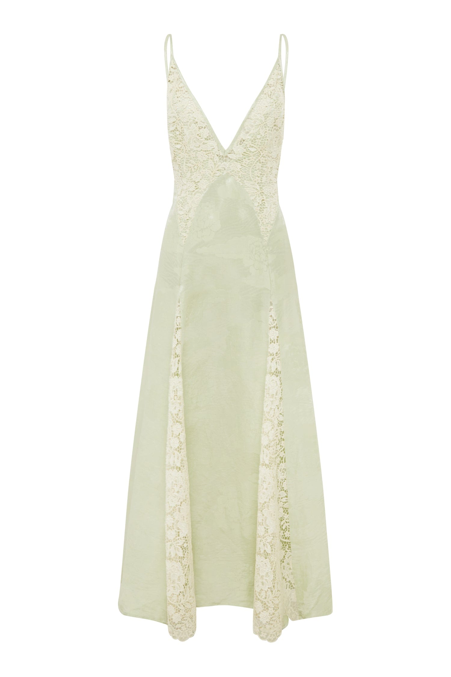 Alemais Contemporary Wardrobe Dress_Midi Apollonia Pistachio Slip Dress — designer powerwear from Luxury Shoes 