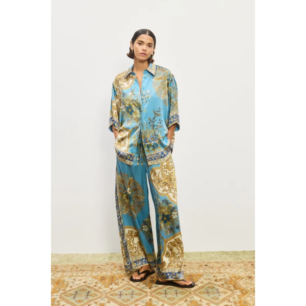 Alemais Contemporary Wardrobe Pant Cassie Silk Pant — designer powerwear from Luxury Shoes 