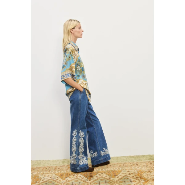 Alemais Contemporary Wardrobe Shirt Cassie Silk Shirt — designer powerwear from Luxury Shoes 