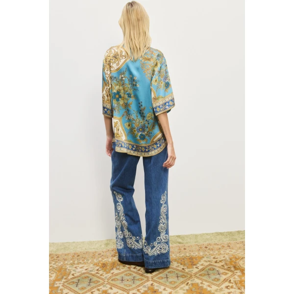 Alemais Contemporary Wardrobe Shirt Cassie Silk Shirt — designer powerwear from Luxury Shoes 