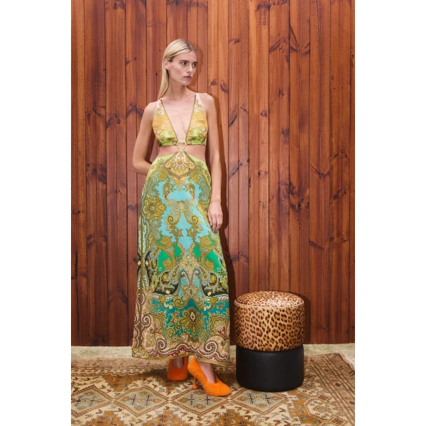 Alemais Contemporary Wardrobe Dress_Midi Clemenza Cut Out Midi Dress — designer powerwear from Luxury Shoes 