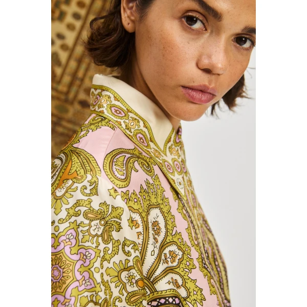 Alemais Contemporary Wardrobe Dress_Sd Clemenza Silk Shirtdress — designer powerwear from Luxury Shoes 