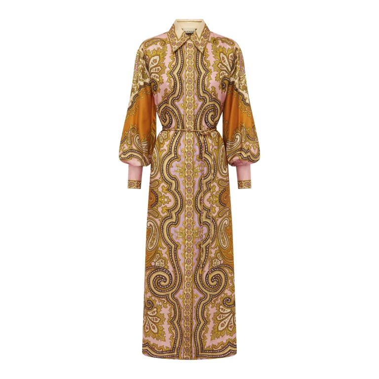 Alemais Contemporary Wardrobe Dress_Sd Clemenza Silk Shirtdress — designer powerwear from Luxury Shoes 