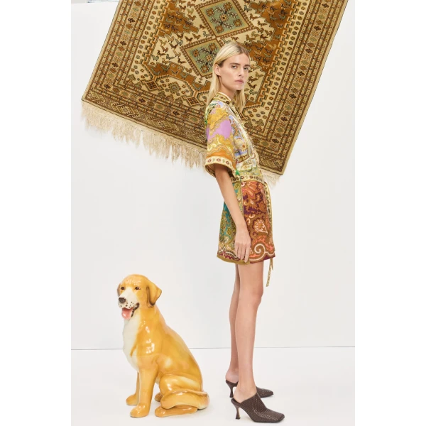 Alemais Contemporary Wardrobe Dress_Mini Clemenza Spliced Mini Dress — designer powerwear from Luxury Shoes 