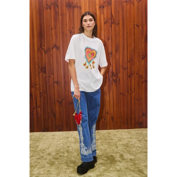 Alemais Contemporary Wardrobe TopT-Shirt Contessa Heart Tee — designer powerwear from Luxury Shoes 