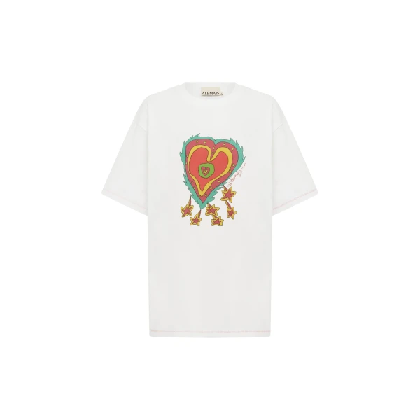 Alemais Contemporary Wardrobe TopT-Shirt Contessa Heart Tee — designer powerwear from Luxury Shoes 