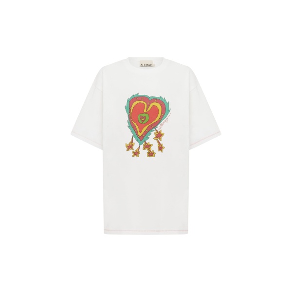 Alemais Contemporary Wardrobe TopT-Shirt Contessa Heart Tee — designer powerwear from Luxury Shoes 